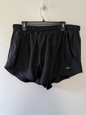 Nike Women's Black Athletic Running Shorts with Reflective Swoosh